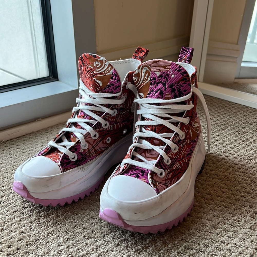 pink platform converse size 7.5